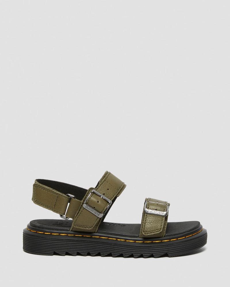 Sandalias Dr Martens Junior Kyle Cuero Niños Verde Oliva | MX 104DFM